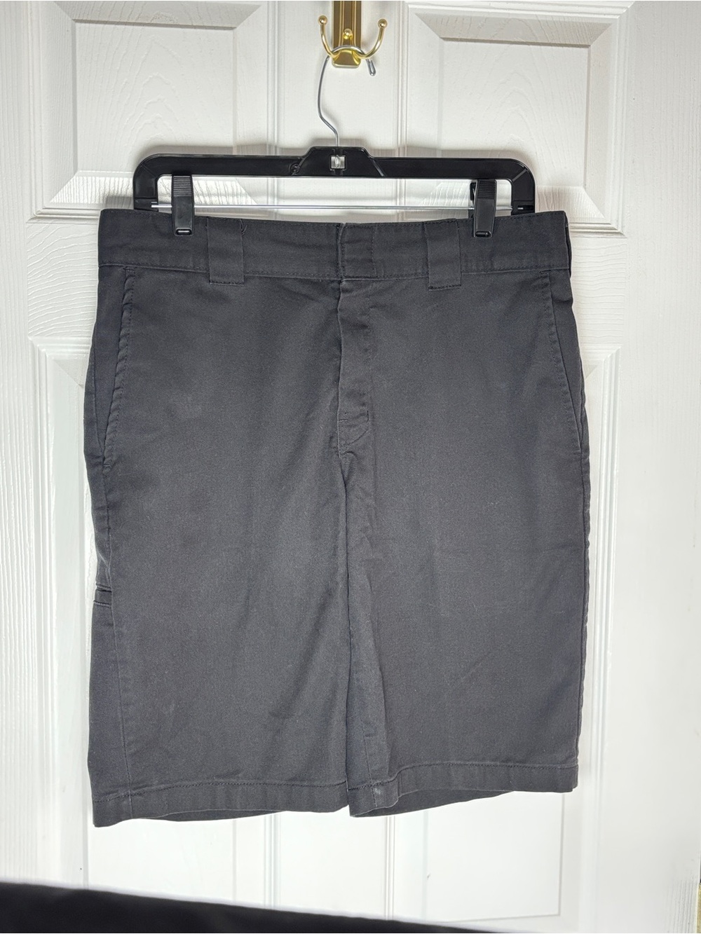 Dickies Black Flat-Front Chino Shorts